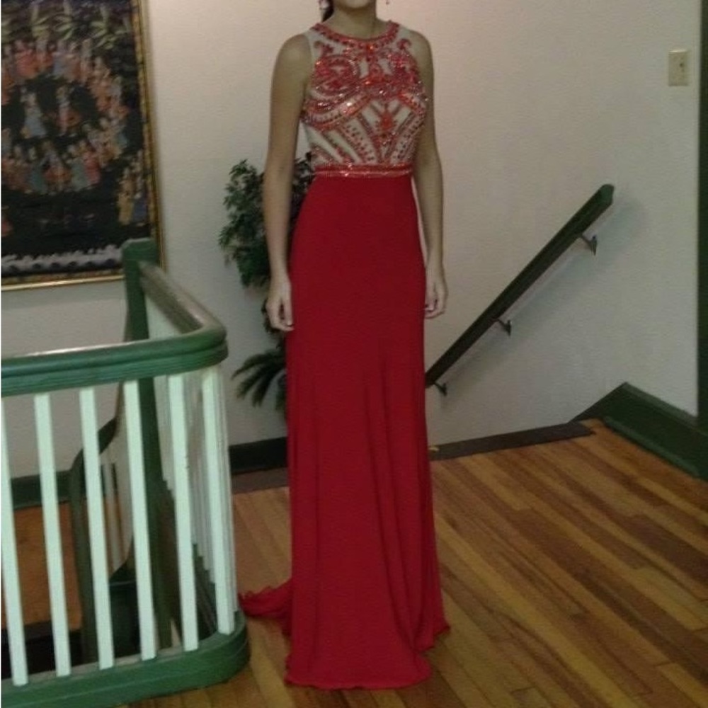 Red Sherri Hill Pageant Prom Dress